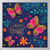 vlinder omhelst de reis-inspiratie poster (Voorkant)