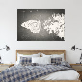  vlinder - omwikkeld canvas (Insitu (Slaapkamer))