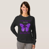Vlinder oom migraine hoofdpijn bewustzijn t-shirt (Voorkant volledig)