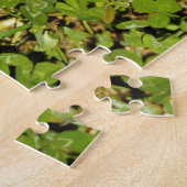 Vlinder op bladeren legpuzzel (Zijkant)