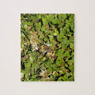 Vlinder op bladeren legpuzzel