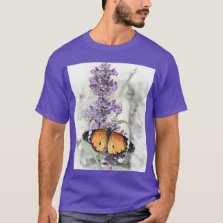 Vlinder op bloem 1 t-shirt