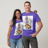 Vlinder op bloem  1  t-shirt (Unisex)