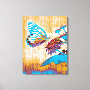  vlinder op bloem canvas afdruk