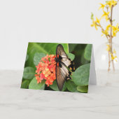 Vlinder op bloem kaart (Gele Bloem)