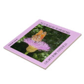 Vlinder op bloem met vers uit Psalm 118:24 Tegeltje (Zijkant)