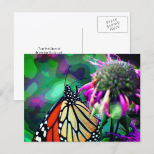 Vlinder Op Bloem Natuur Kunst Persoonlijk Briefkaart