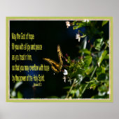 Vlinder op bloem Romeinen 15:13 Poster (Voorkant)