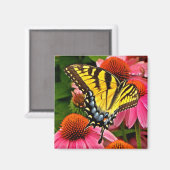 Vlinder op Bloem v22 Magneet (Voorkant / Achterkant)