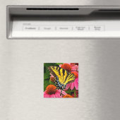 Vlinder op Bloem v22 Magneet (Insitu (Vaatwasser))
