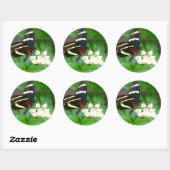 Vlinder op bloemen stickers (Vel)