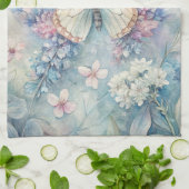  vlinder op de bloemen theedoek (Gevouwen)