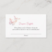 Vlinder op de Way Baby shower Luier Raffle Informatiekaartje (Voorkant)