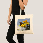 Vlinder op de Zonnebloem Tote Bag (Voorkant (product))