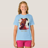 Vlinder op Echinacea Bloem Natuur T-shirt (Voorkant volledig)