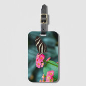 Vlinder op een bloem bagagelabel (Voorkant (verticaal))