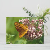 Vlinder op een kroos - plat Wenskaart Kaart (Staand voorkant)