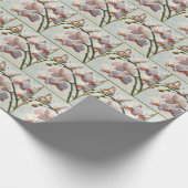 Vlinder op een orchidee-impressionistische schilde cadeaupapier (Hoek)