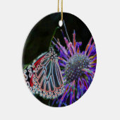 Vlinder op Flower Digital Art Ornament (Rechts)