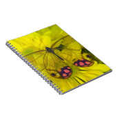Vlinder op Geel Notitieboek (Rechterzijde)