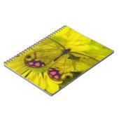 Vlinder op Geel Notitieboek (Linkerzijde)