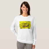 Vlinder op geel t-shirt (Voorkant volledig)