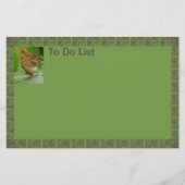 Vlinder op groen briefpapier (Voorkant)