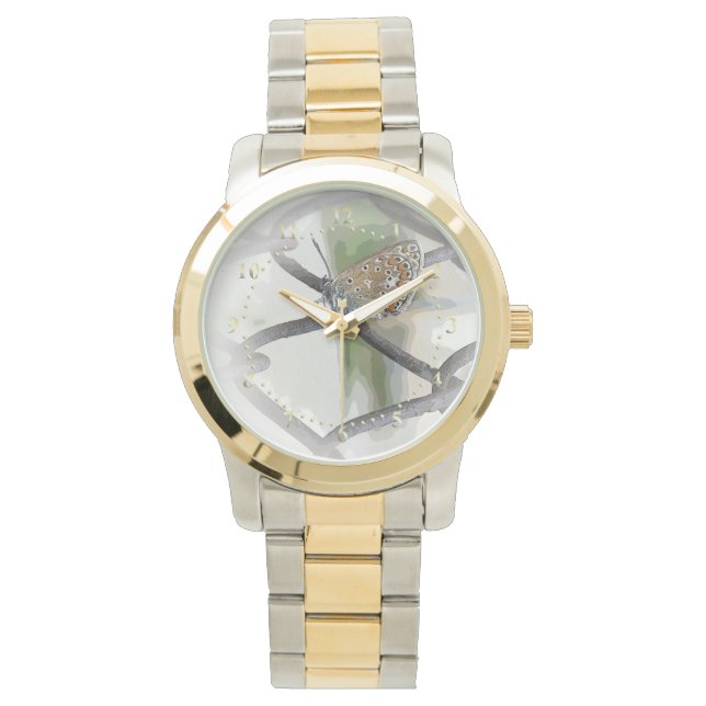 vlinder op hek horloge (Voorkant)