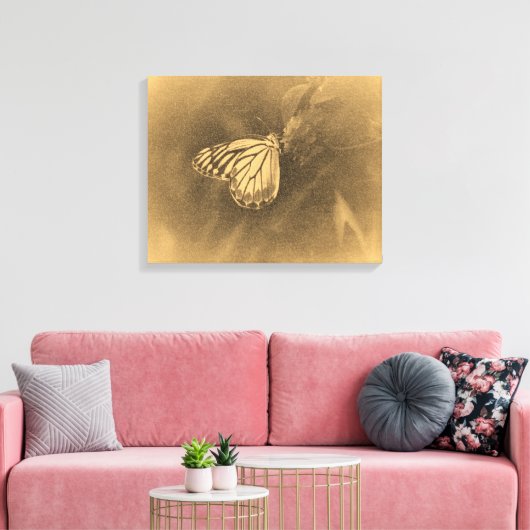  vlinder op het verloopdoek canvas afdruk (Insitu (Woonkamer))