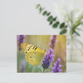 Vlinder op Lavendel Briefkaart (Staand voorkant)
