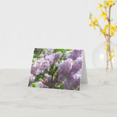 Vlinder op Lila Notecard Kaart (Gele Bloem)
