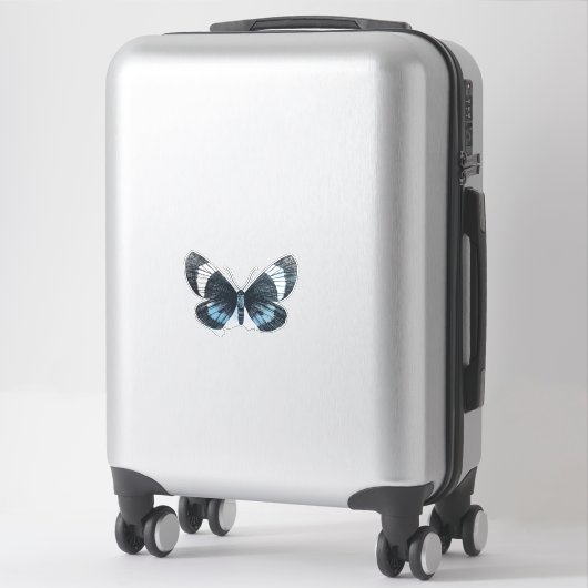 Vlinder op maat gesneden vinyl sticker (Koffer)
