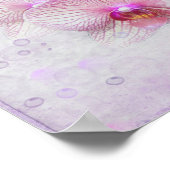 Vlinder op orchideeënbloesems poster (Hoek)