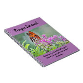  vlinder op paarse bloemen Prayer Journal Notitieboek (Rechterzijde)