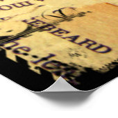  vlinder op papier poster (Hoek)