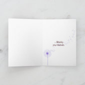 vlinder op pufbloem dank u wel bedankkaart (Binnen)