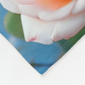 Vlinder op roze bloem fleece deken (Hoek)