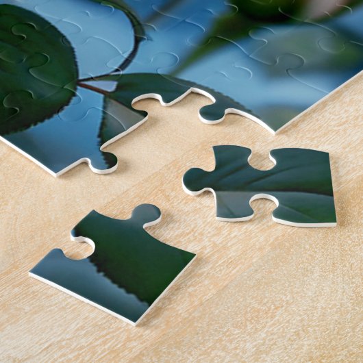 Vlinder op roze bloem legpuzzel (Zijkant)