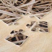 Vlinder op stro legpuzzel (Zijkant)