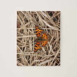 Vlinder op stro legpuzzel