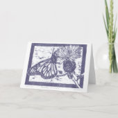 Vlinder op Thistle Japans Woodblock Print Bedankkaart (Voorkant)