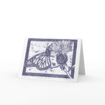 Vlinder op Thistle Japans Woodblock Print