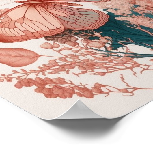 vlinder op ventilator poster (Hoek)