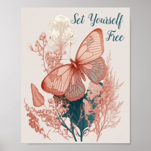  vlinder op ventilator poster (Voorkant)