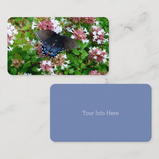 Vlinder op Visitekaartjes (Voorkant / Achterkant)