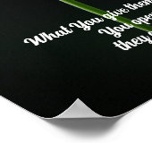  Vlinder op Wildflower Bijbelvers Kunst Poster (Hoek)