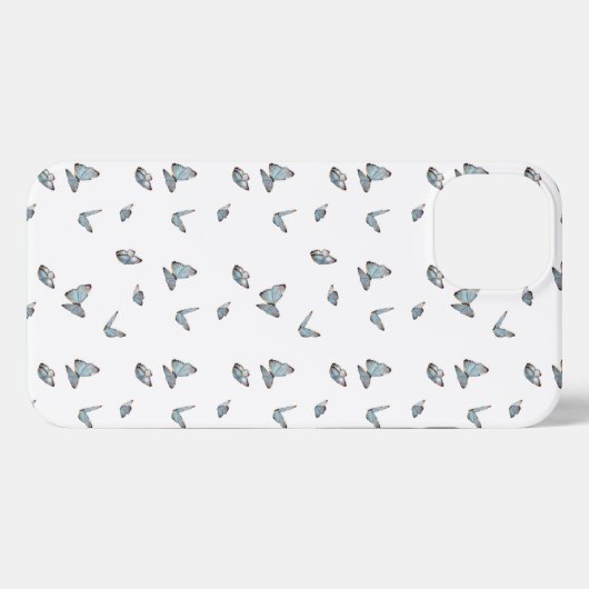 Vlinder op witte achtergrond iPhone hoesje (Achterkant horizontaal)