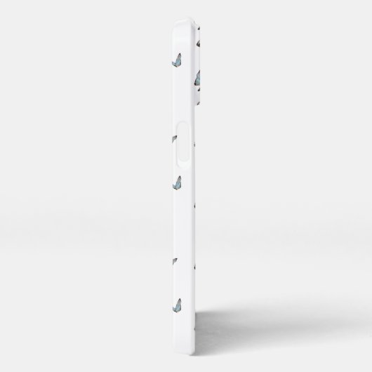 Vlinder op witte achtergrond iPhone hoesje (Rechterkant)