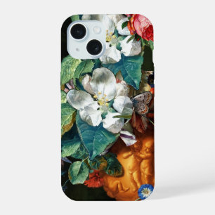 VLINDER OP WITTE BLOEMEN Bloemrijk iPhone 15 Case