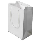 Vlinder op Witte Hortensia 60ste Verjaardag Medium Cadeauzakje (Achterkant Gekanteld)